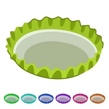Brown beer bottle cap isolated on white graphic Stock Illustration