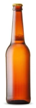 Brown beer bottle Stock Photos