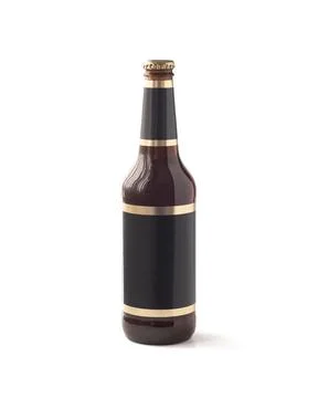 Brown beer bottle Foto stock