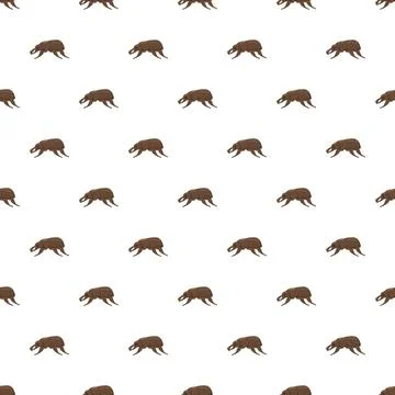 Brown beetle insect seamless crawling nature pattern Stock Illustration