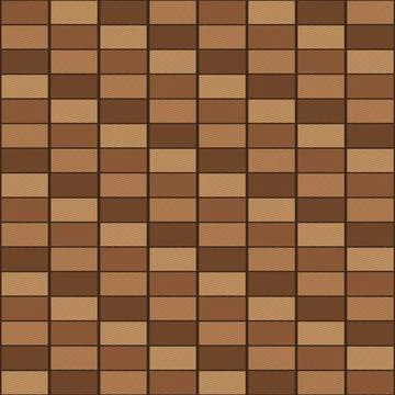 Brown beige checkered pattern fabric texture grid design Stock Illustration