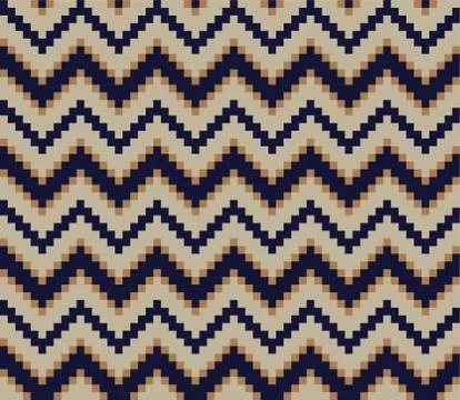 Brown Beige Chevron Seamless Pattern Background 库存插图