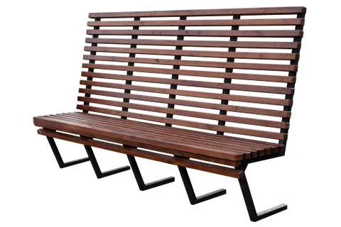 Brown bench. Stock Photos