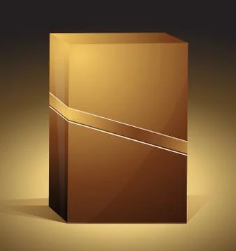 Brown blank product box Stock Illustration