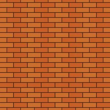 Brown block brick wall seamless pattern texture background. Stock Illustration