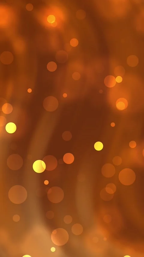 Brown Bokeh Lights Floating Background Vertical Yellow Scattered 4K Seamless Video stock 313034971