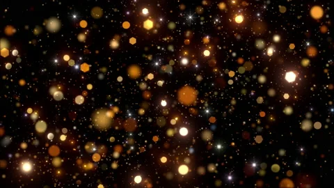 Brown bokeh particles light orange background circles Stock Footage 233497196