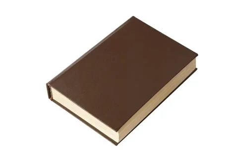 Brown book isolated on white Stock Photos