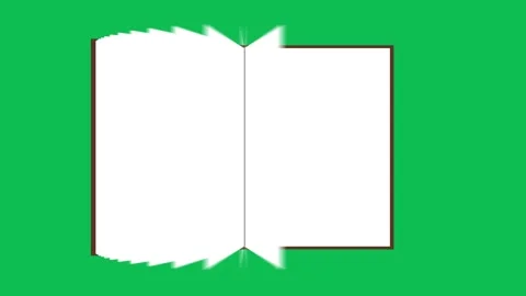 Brown book opening animation with flipping pages effect from right to left. Stockbeeldmateriaal 340353694