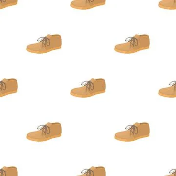 Brown boot pattern seamless vector Illustrazione stock