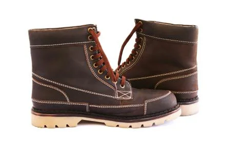Brown boots Stock Photos