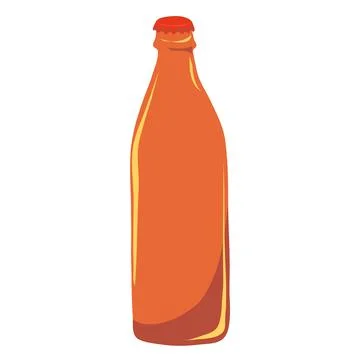 Brown bottle with beverage Stock Illustration
