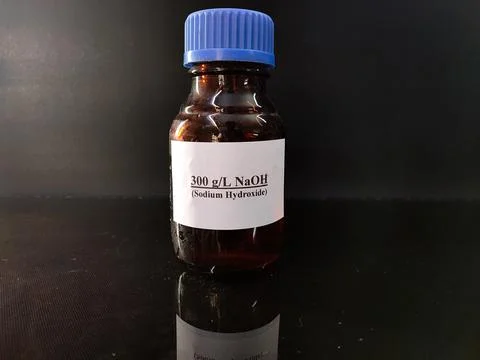Brown bottle filled with reagent solution 7 Stock Photos
