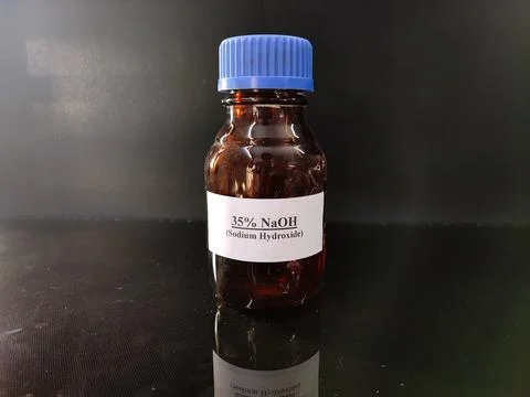 Brown bottle filled with reagent solution 8 Stock Photos