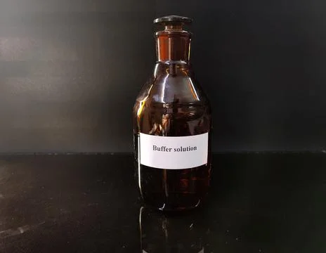 Brown bottle filled with reagent solution 12 Stock Photos