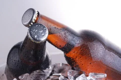 Brown bottles Stock Photos
