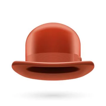 Brown bowler hat Stock Illustration