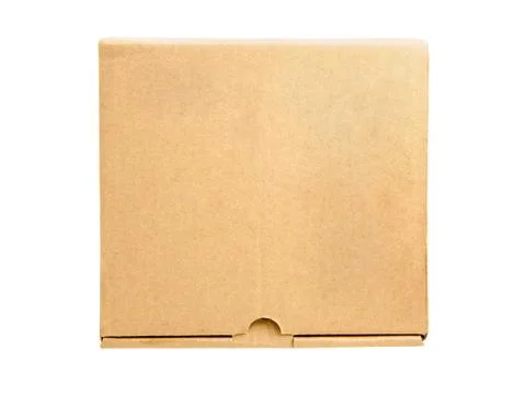 Brown box isolated Stock Photos