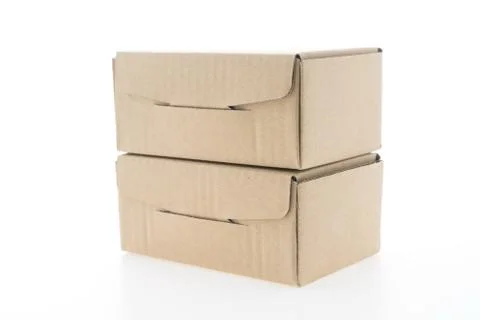 Brown box mock up Stock Photos