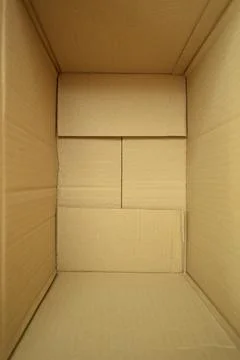 Brown box packaging for design, paper industry Stock Photos