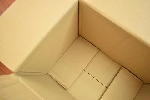 Brown box packaging for design, paper industry Stock Photos