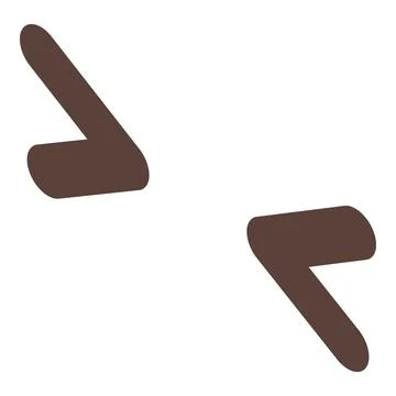 Brown brackets creating dynamic visual interest on white background Stock Illustration