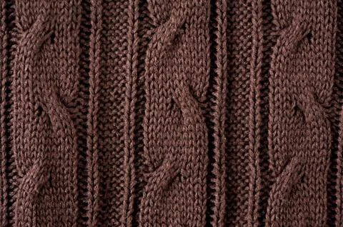 Brown braid jersey cloth texture Stock Photos