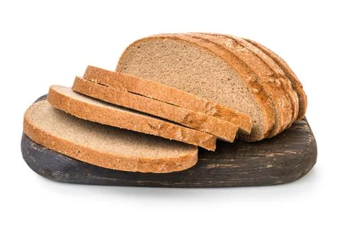 Brown bread on board Foto stock