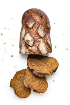 Brown bread isolated Foto stock