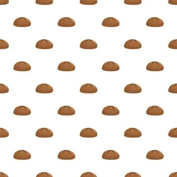 Brown bread loaf seamless pattern background 스톡 일러스트