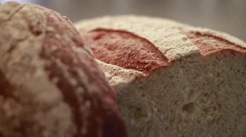 Brown Bread Open Short Tilt Stock Footage 9610210
