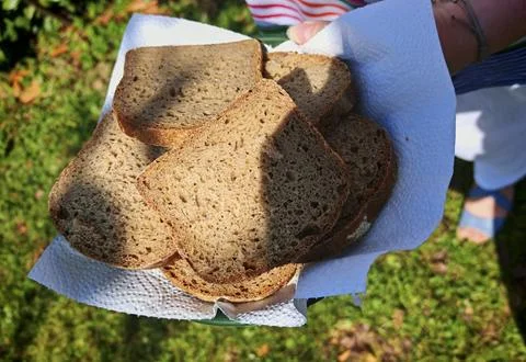 Brown bread or wheat bread Stock Photos