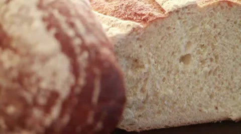Brown Bread Tilt Up Stock Footage 9501524
