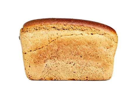 Brown brewed bread from a mixture of rye and wheat flour in the form of brick Stock Photos