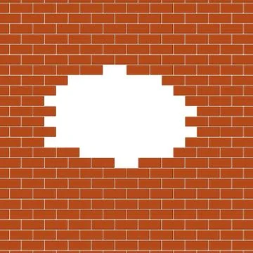 Brown brick wall background Stock Illustration