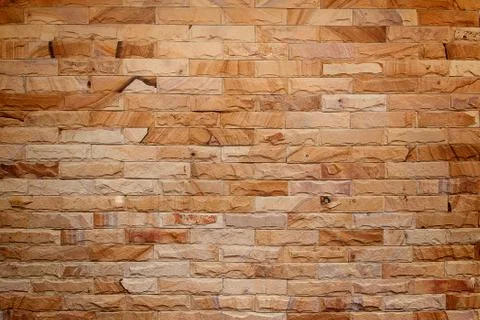 Brown brick wall for background Stock Photos