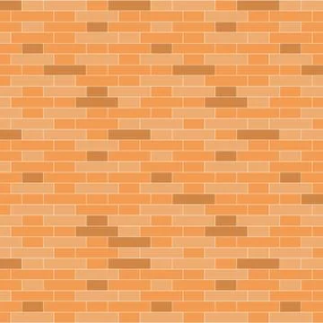 Brown brick wall background - Vector illustration Stock Illustration