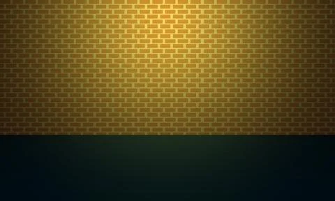 Brown brick wall black gradient background 스톡 일러스트