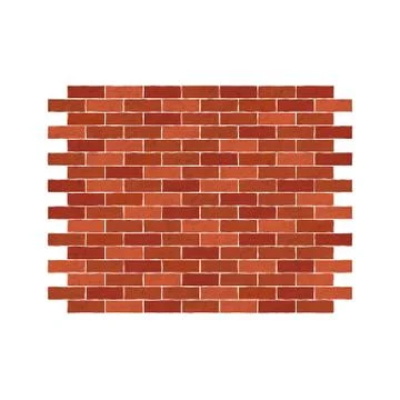 Brown brick wall flat icon, vector illustration. Stock Illustration