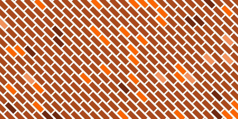 Brown brick wall geometric pattern background. Abstract backdrop Vector EPS 10. Stock Illustration