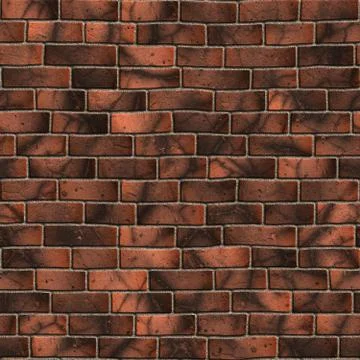 Brown Brick Wall. Seamless Tileable Texture. Foto stock