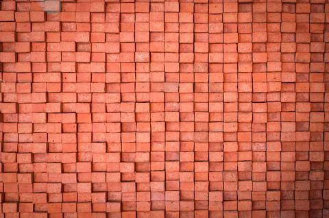 Brown brick wall texture, construction industry Stock Photos