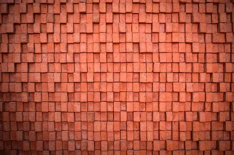 Brown brick wall texture, construction industry Foto stock