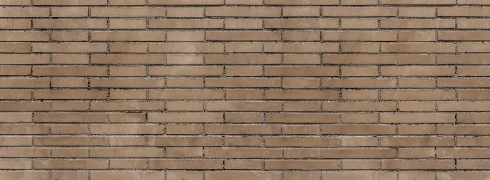 Brown brick wall texture pattern with mortar background Stock Photos