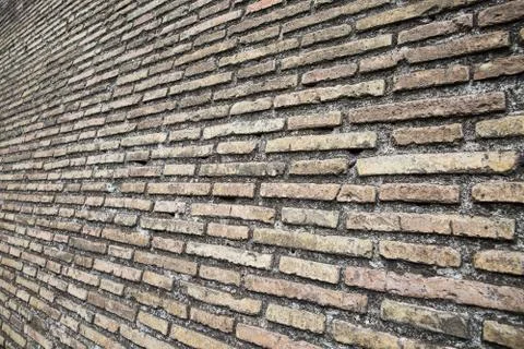 Brown brick wall texture . Stock Photos