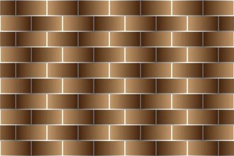 Brown bricks - vector pattern Stock Illustration