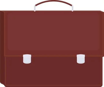 Brown briefcase icon vector Stock Illustration