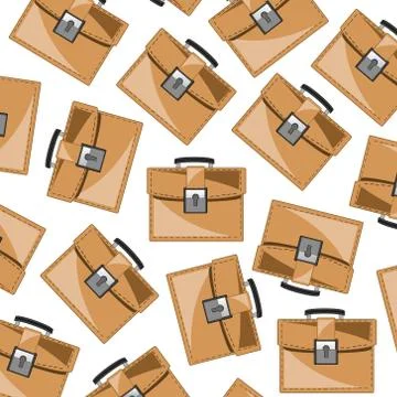 Brown briefcase pattern Stock Illustration