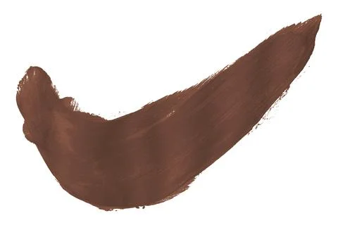 Brown brush isolated on white background. Watercolor Stock Photos