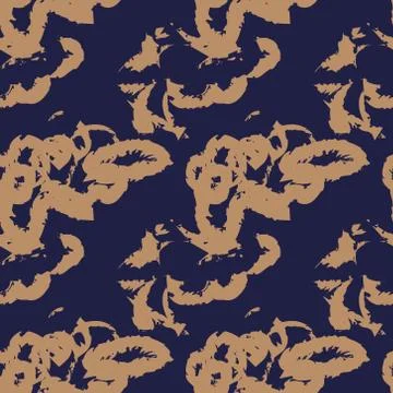 Brown Brush Stroke Fur Seamless Pattern Stock Illustration